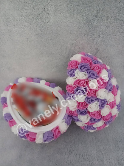 Oeuf de Pâques Floral 15 cm (taille 21 cm en option)